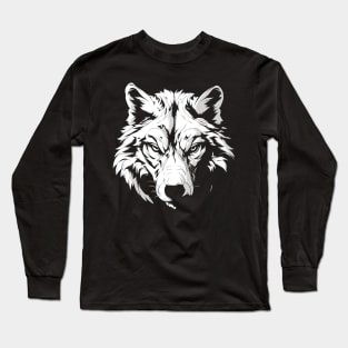 wolf face Long Sleeve T-Shirt